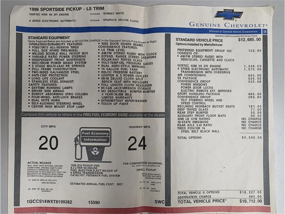 1996 Chevrolet S-10 - Image 28 of 28