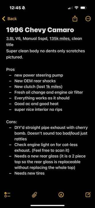 1996 Chevrolet Camaro 4th Gen - Image 14 of 14