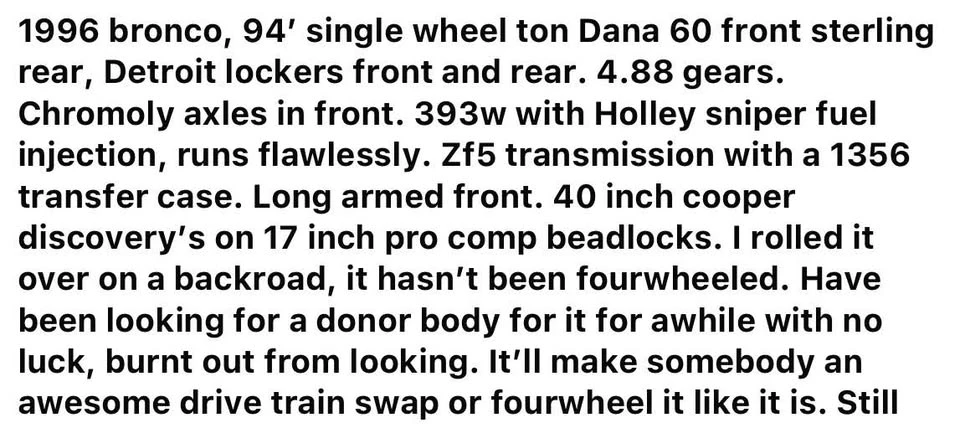 1996 Ford Bronco 5th Gen - Image 7 of 7