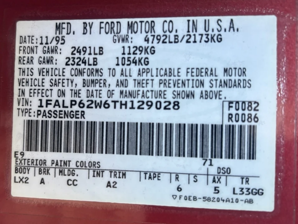 1996 Ford Thunderbird 10th Gen - Image 8 of 20