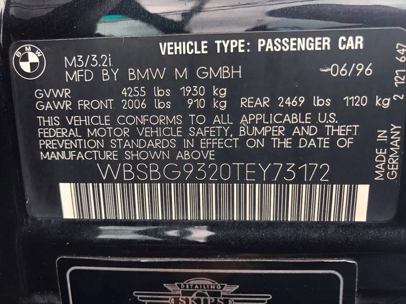 1996 BMW E36 M3 - Image 24 of 24