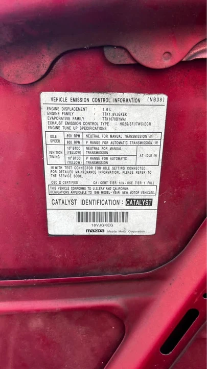 1996 Mazda NA MX-5 Miata - Image 5 of 6
