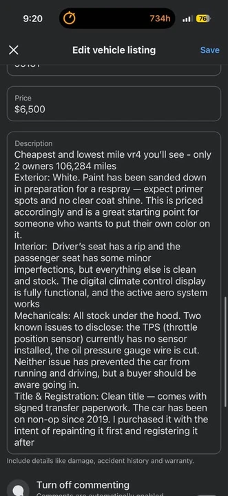 1996 Mitsubishi 3000GT Series 2 - Image 3 of 3