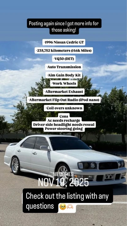 1996 Nissan Cedric 9th Gen - Image 9 of 9