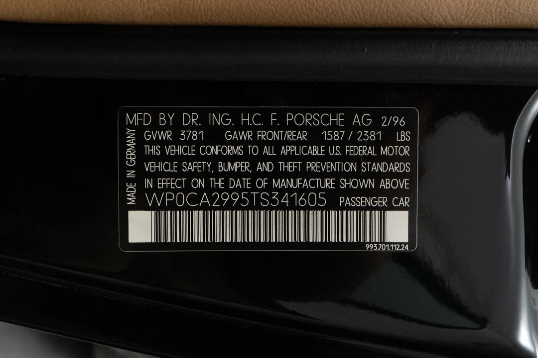 1996 Porsche 993 Carrera - Image 20 of 21