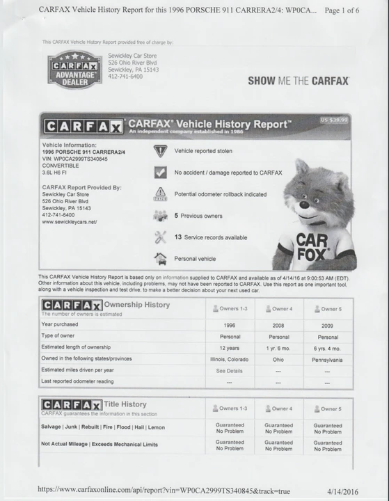 1996 Porsche 993 Carrera - Image 14 of 18