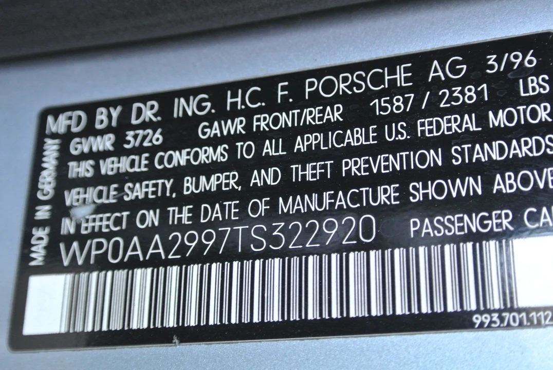 1996 Porsche 993 Carrera - Image 18 of 31