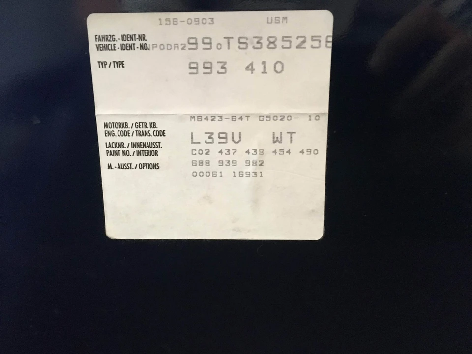 1996 Porsche 993 Carrera - Image 23 of 23