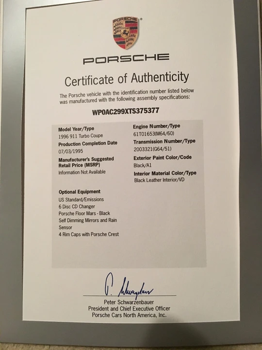1996 Porsche 993 Turbo - Image 7 of 27