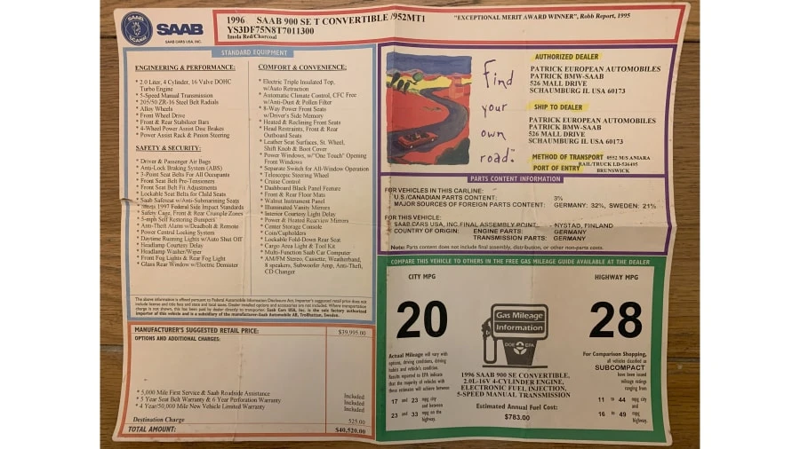 1996 Saab 900 2nd Gen - Image 15 of 15