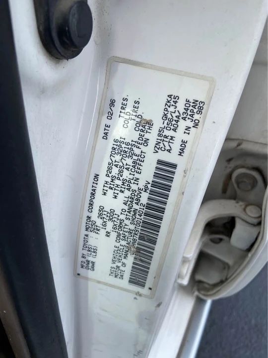 1996 Toyota 4Runner 3rd Gen - Image 11 of 19