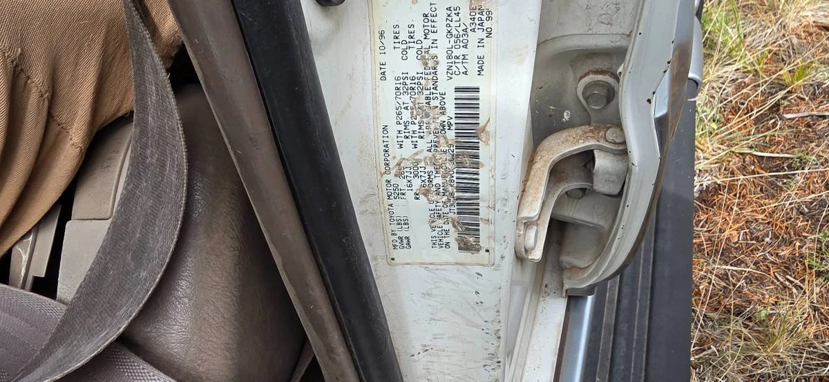 1996 Toyota 4Runner 3rd Gen - Image 3 of 3