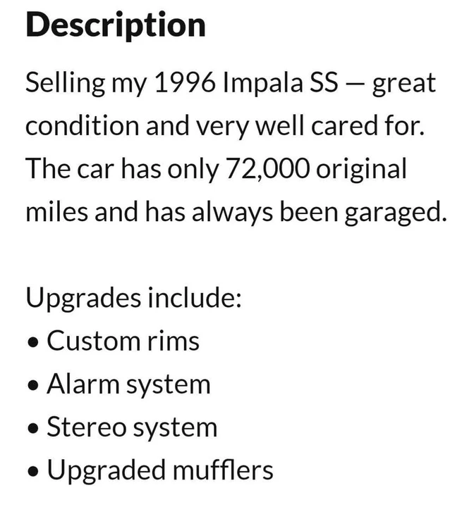 1996 Chevrolet Impala 7th Gen - Image 9 of 10
