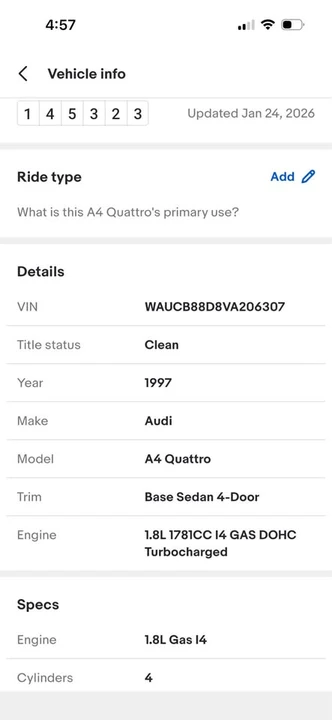 1997 Audi B5 A4 - Image 12 of 13