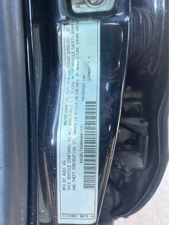 1997 Audi D2 A8 - Image 12 of 12