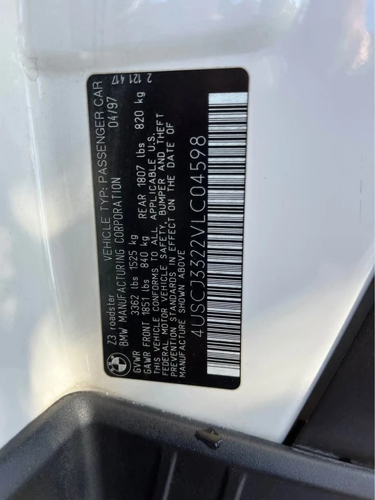 1997 BMW Z3 Roadster - Image 11 of 14
