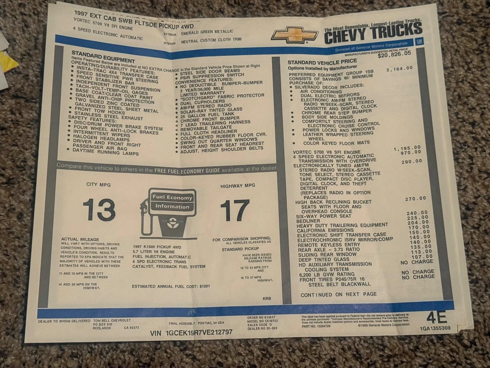 1997 Chevrolet C/K 4th Gen - Image 15 of 29