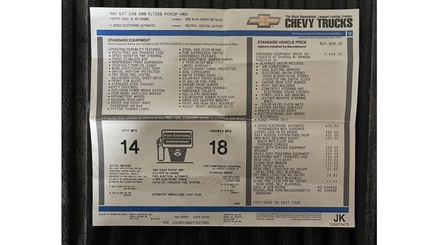 1997 Chevrolet Silverado - Image 10 of 11