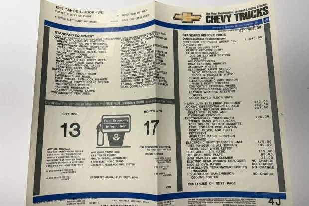 1997 Chevrolet Tahoe 1st Gen - Image 8 of 8