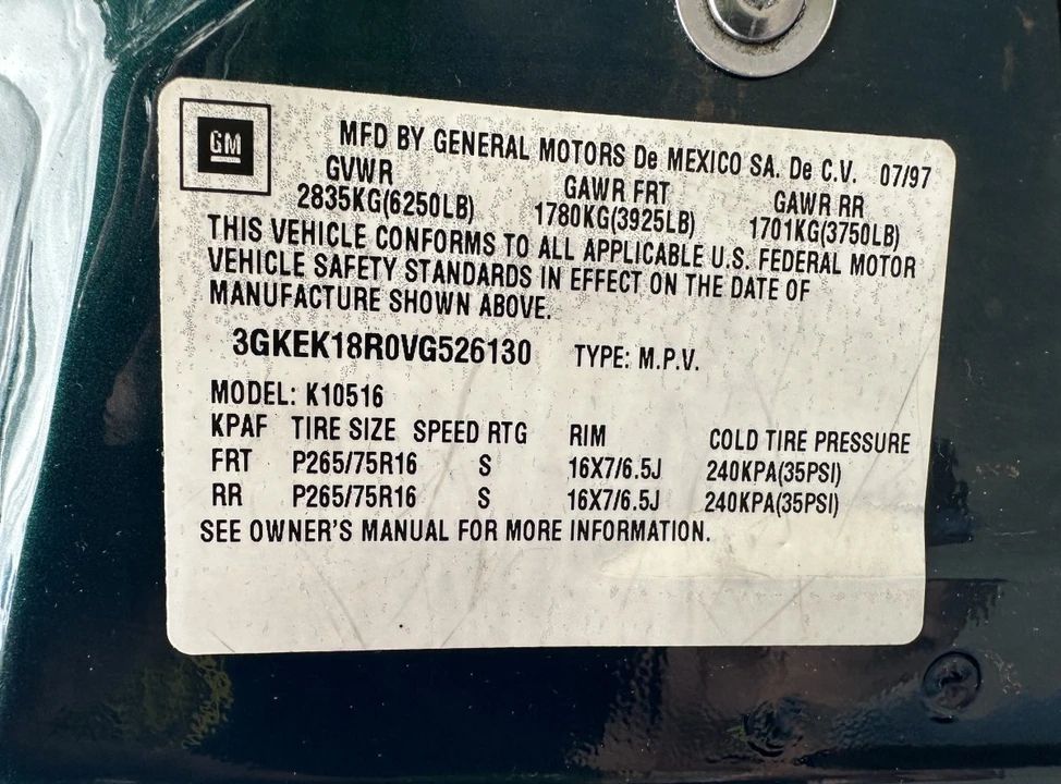 1997 GMC Yukon 1st Gen - Image 31 of 31