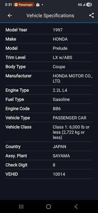 1997 Honda Prelude 5th Gen - Image 5 of 20