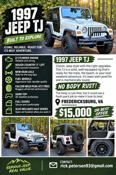 1997 Jeep Wrangler Sport Sport Utility 2D
