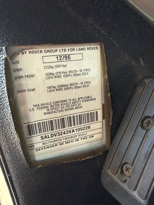 1997 Land Rover Defender 90 - Image 20 of 23