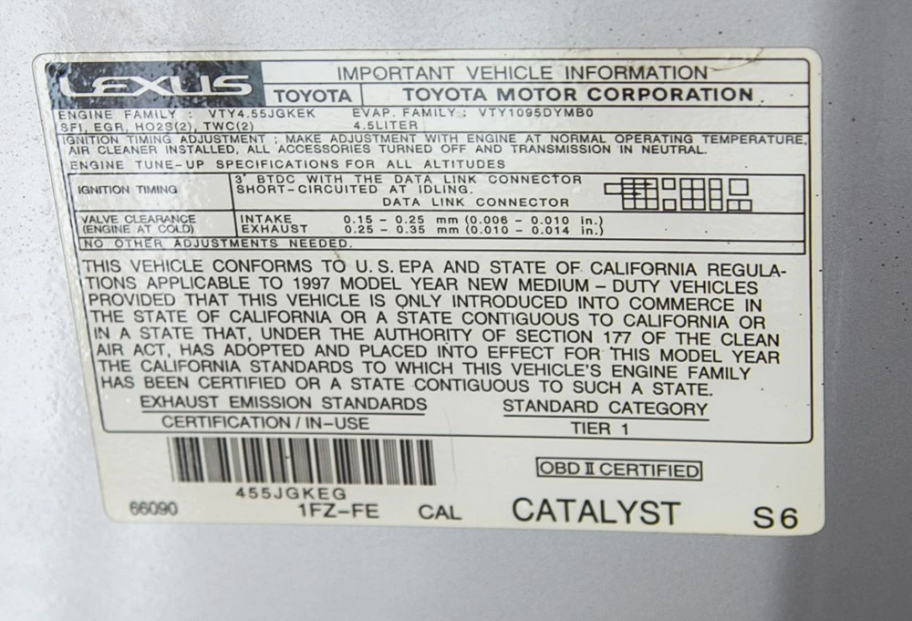 1997 Lexus LX 1st Gen - Image 16 of 19
