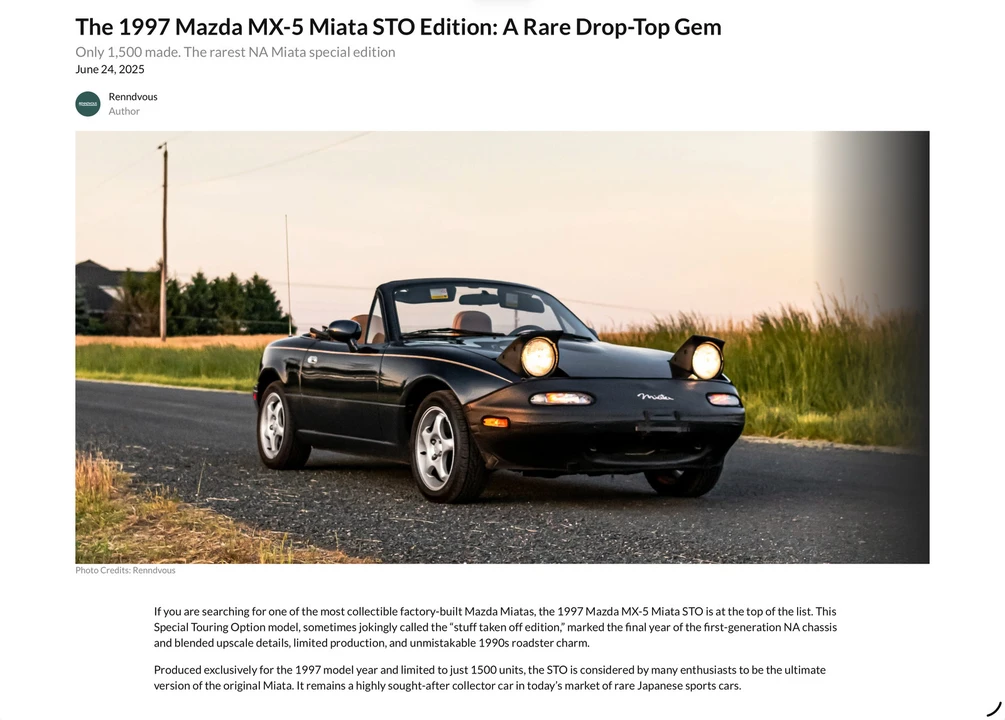 1997 Mazda NA MX-5 Miata - Image 7 of 20