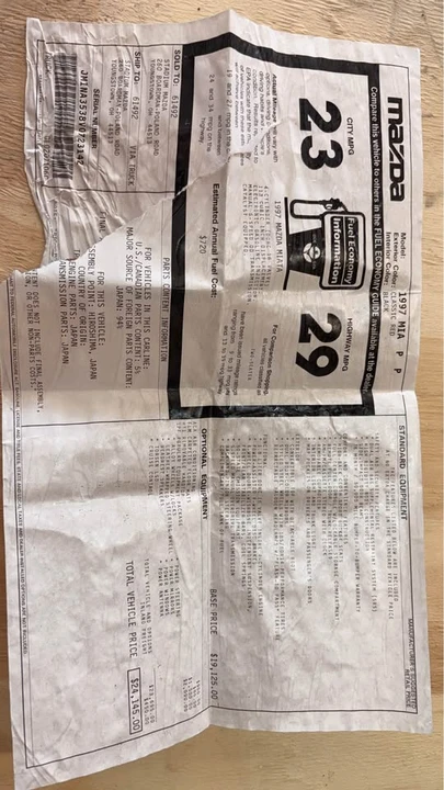 1997 Mazda NA MX-5 Miata - Image 12 of 15