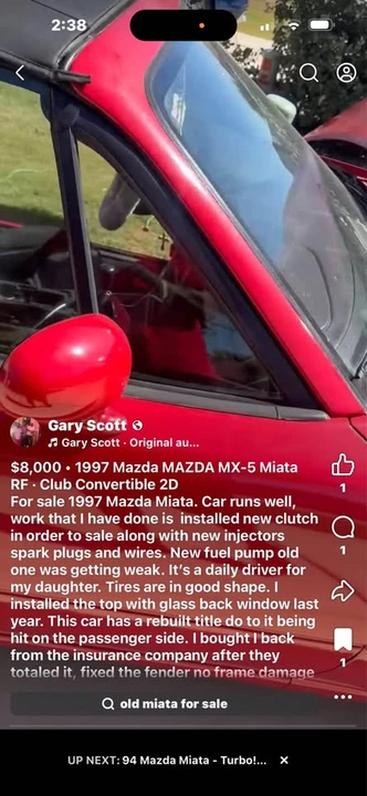 1997 Mazda NA MX-5 Miata - Image 6 of 7