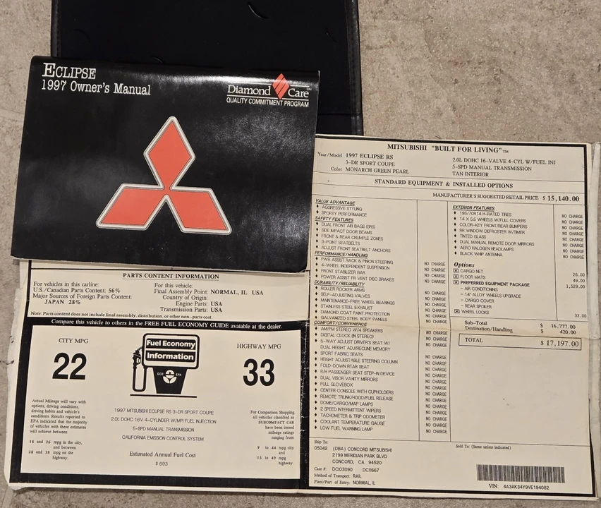 1997 Mitsubishi Eclipse 2nd Gen - Image 5 of 20