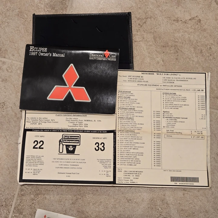 1997 Mitsubishi Eclipse 2nd Gen - Image 20 of 26