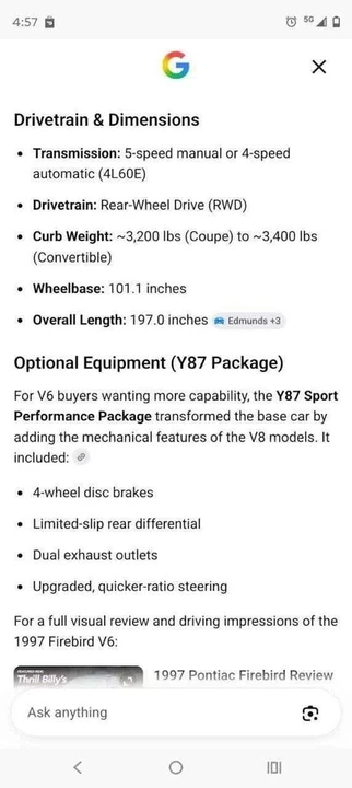 1997 Pontiac Firebird 4th Gen - Image 3 of 13