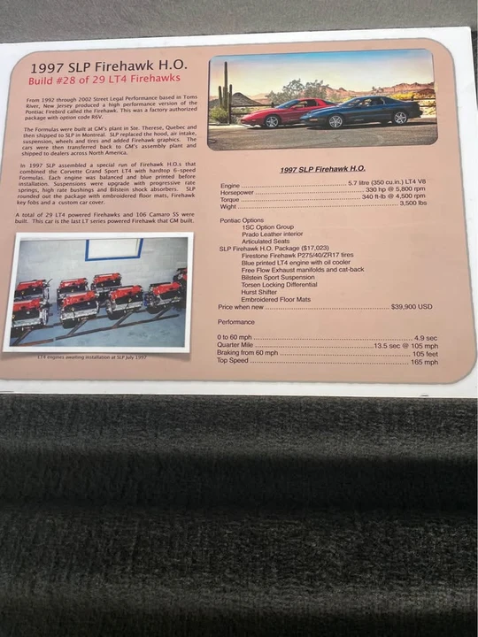 1997 Pontiac Firebird Formula 4th Gen - Image 9 of 13