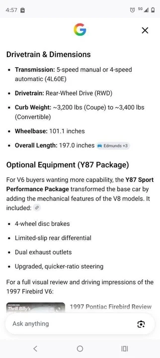 1997 Pontiac Firebird 4th Gen - Image 3 of 13