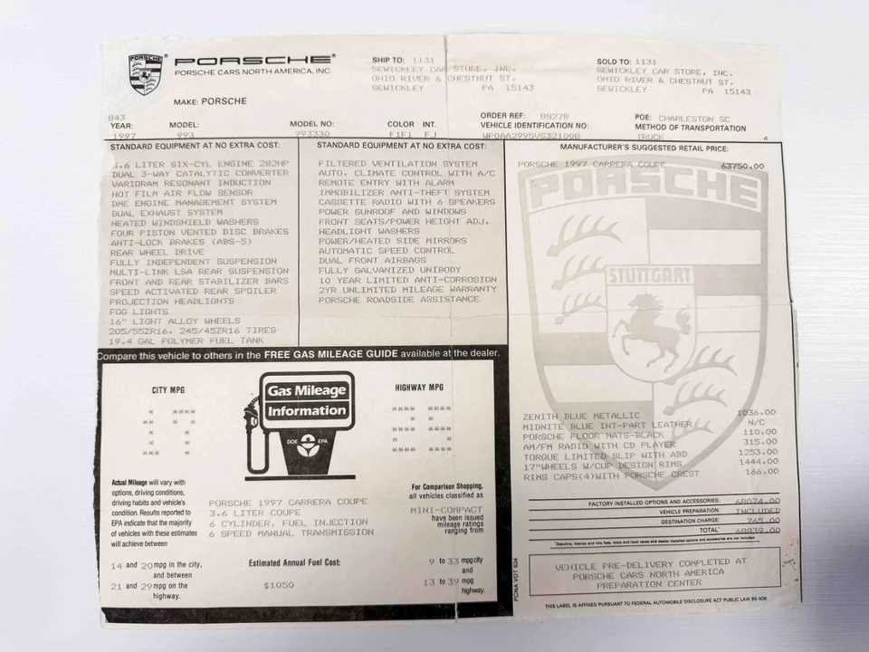 1997 Porsche 993 Carrera - Image 3 of 31