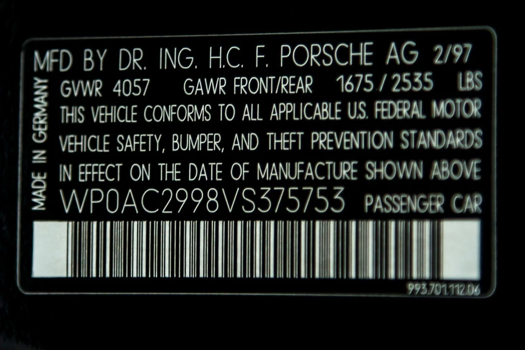 1997 Porsche 993 Turbo - Image 13 of 13
