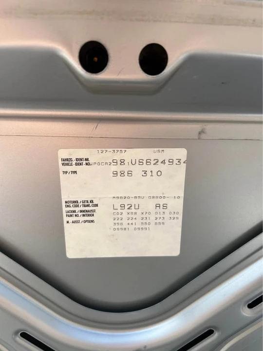 1997 Porsche 986 Boxster - Image 12 of 14