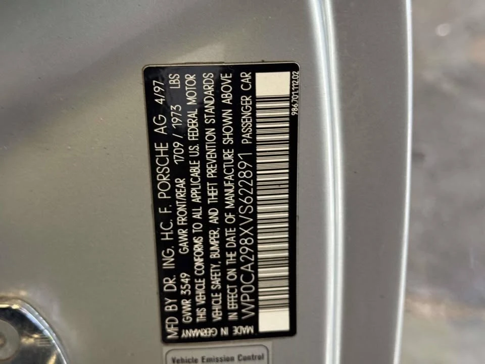 1997 Porsche 986 Boxster - Image 11 of 20