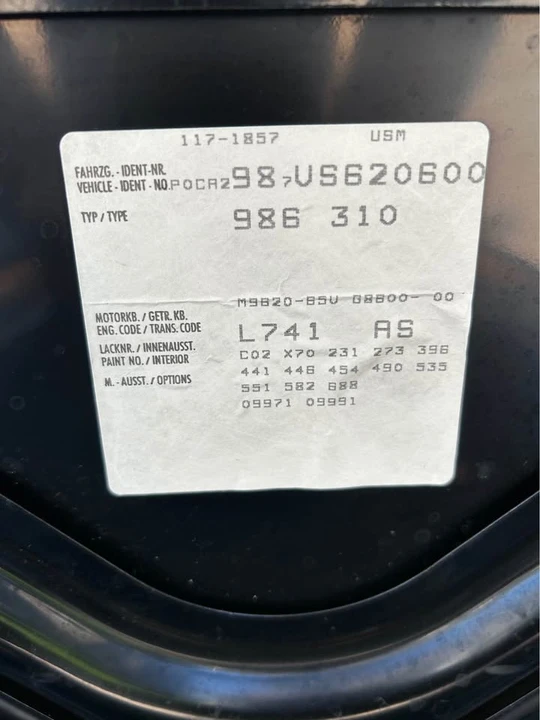 1997 Porsche 986 Boxster - Image 11 of 19