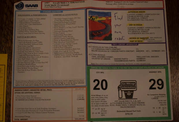 1997 Saab 9000 - Image 8 of 8