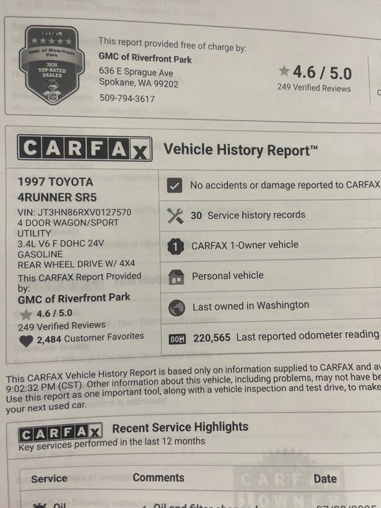 1997 Toyota 4Runner 3rd Gen - Image 8 of 10