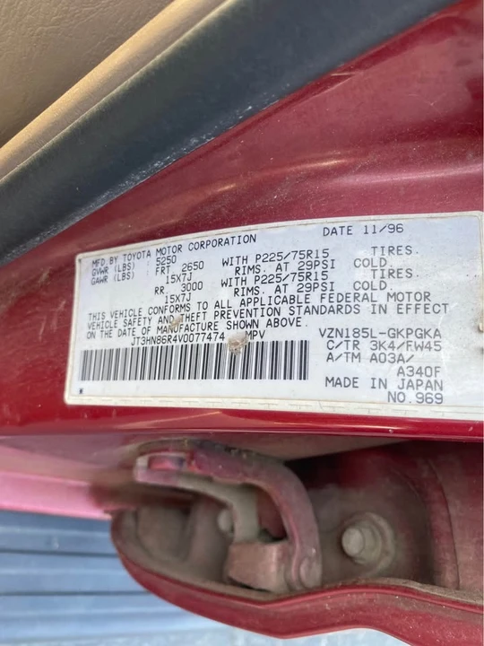 1997 Toyota 4Runner 3rd Gen - Image 5 of 7
