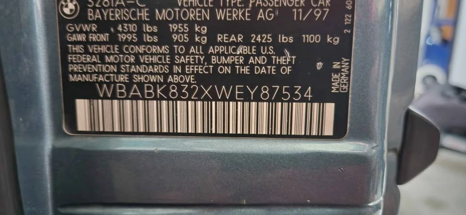 1998 BMW E36 3 Series - Image 20 of 20