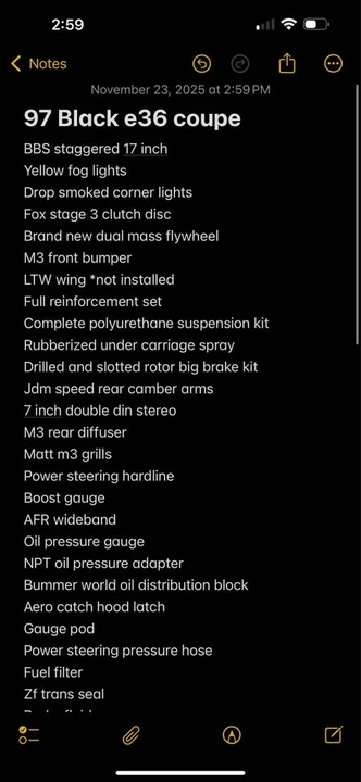 1998 BMW E36 3 Series - Image 9 of 11