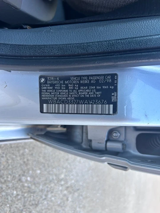 1998 BMW E36 3 Series - Image 10 of 14