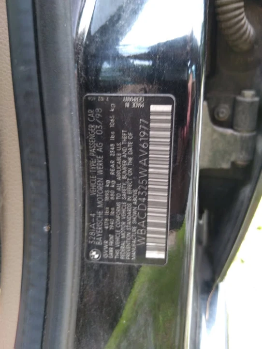 1998 BMW E36 3 Series - Image 9 of 9