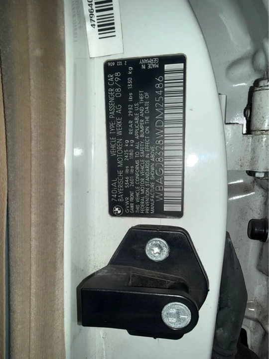 1998 BMW E38 7 Series - Image 9 of 10