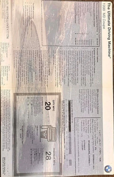 1998 BMW E36 M3 - Image 18 of 21